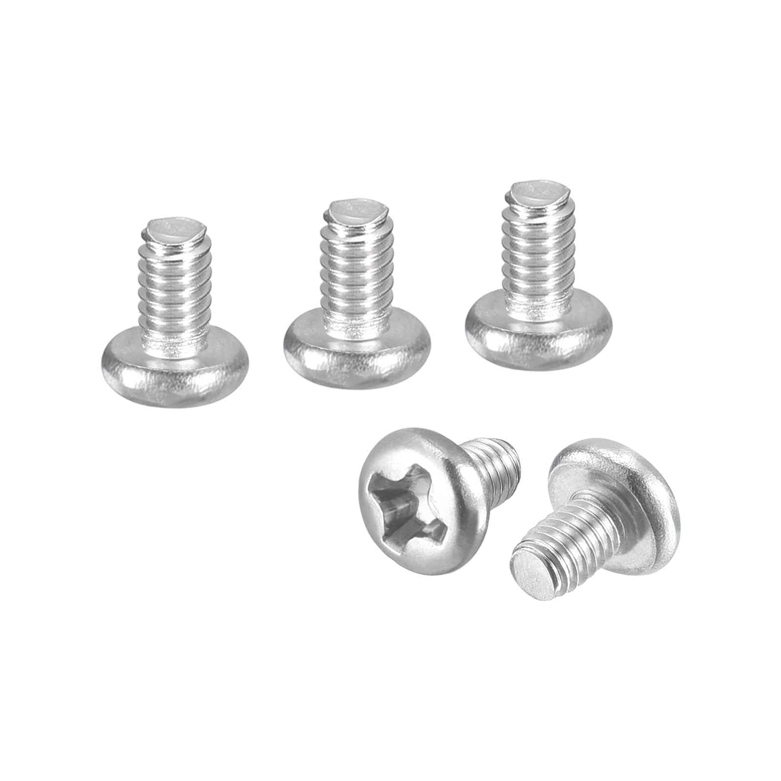 DTGN M2-0.4x3 Pan Head Machine Screws - 100pcs - Good for Machinery - 304 Stainless Steel Phillips Machine Screws Bolts - Silver