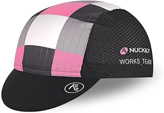NUCKIY - Gorra de ciclismo para debajo del casco, protección UV, para bicicleta de carretera, deportes al aire libre, para hombres y mujeres, color rosa