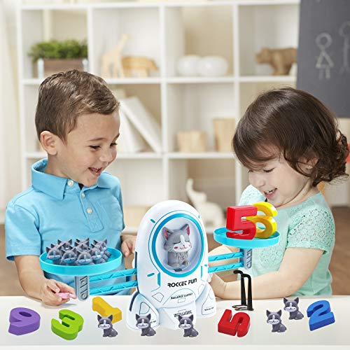 SHANDERBAR Math Educational Toys for 3 4 5 6 Year Old, Preschool Activities Teaching Learning Toys for Kindergarten Toddler 3 4 5 6 Year Olds Boys & Girls (Cat Balance Game) - Thumbnail 7