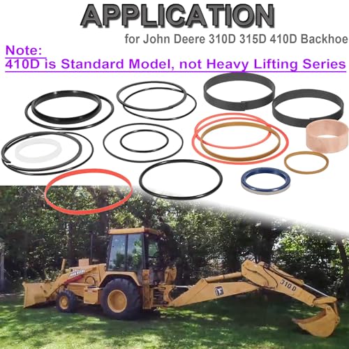 Image of 310D, 315D, 410D Backhoe Boom Cylinder Seal Kit for John Deere Rod: 56mm BORE: 115mm, Cylinder AH154775