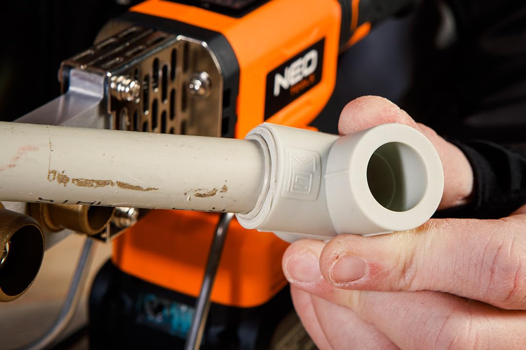 NEO TOOLS Poste à souder sans batterie, poste à souder à bout professionnel avec affichage numérique Poste à souder des tuyaux en plastique 18 V