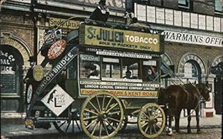London General Omnibus Co., Horse-Drawn Bus with Advertising London, England Original Antique Postcard