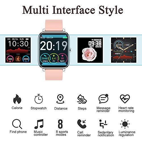 Smartwatch-Reloj-Inteligente-Mujer-con-IP67-Monitor-de-Sueno-y-Pulsometros-Reloj-Deportivo-con-Podometro-Calorias-Pulsera-Actividad-Inteligente-14-Inch-para-Hombre-iOS-Android-Rosa