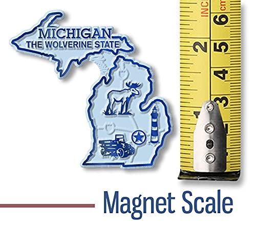 Imán Decorativo Michigan Rubber 2.4x2.3 Pulgadas miniatura 2