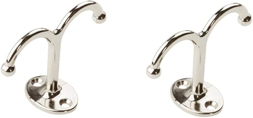 Miniatura 5 de National Hardware N245-811 V165 - Ganchos de latón para la parte inferior, paquete de 2