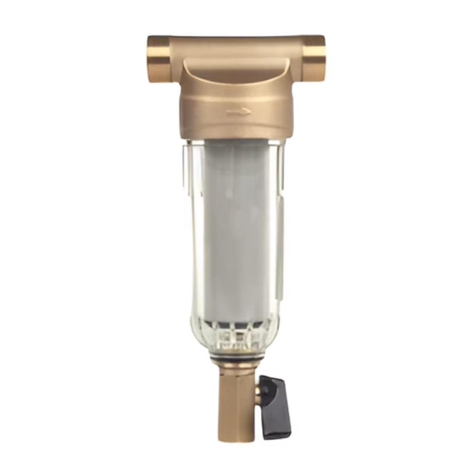 Filtro acqua pre-sedimenti Spindown riutilizzabile for tutta la casa 4000 l/h, 60 micron, prefiltro, 3/4" FNPT+1" MNPT, Ottone nel sapore dell'acqua. Installazione semplice