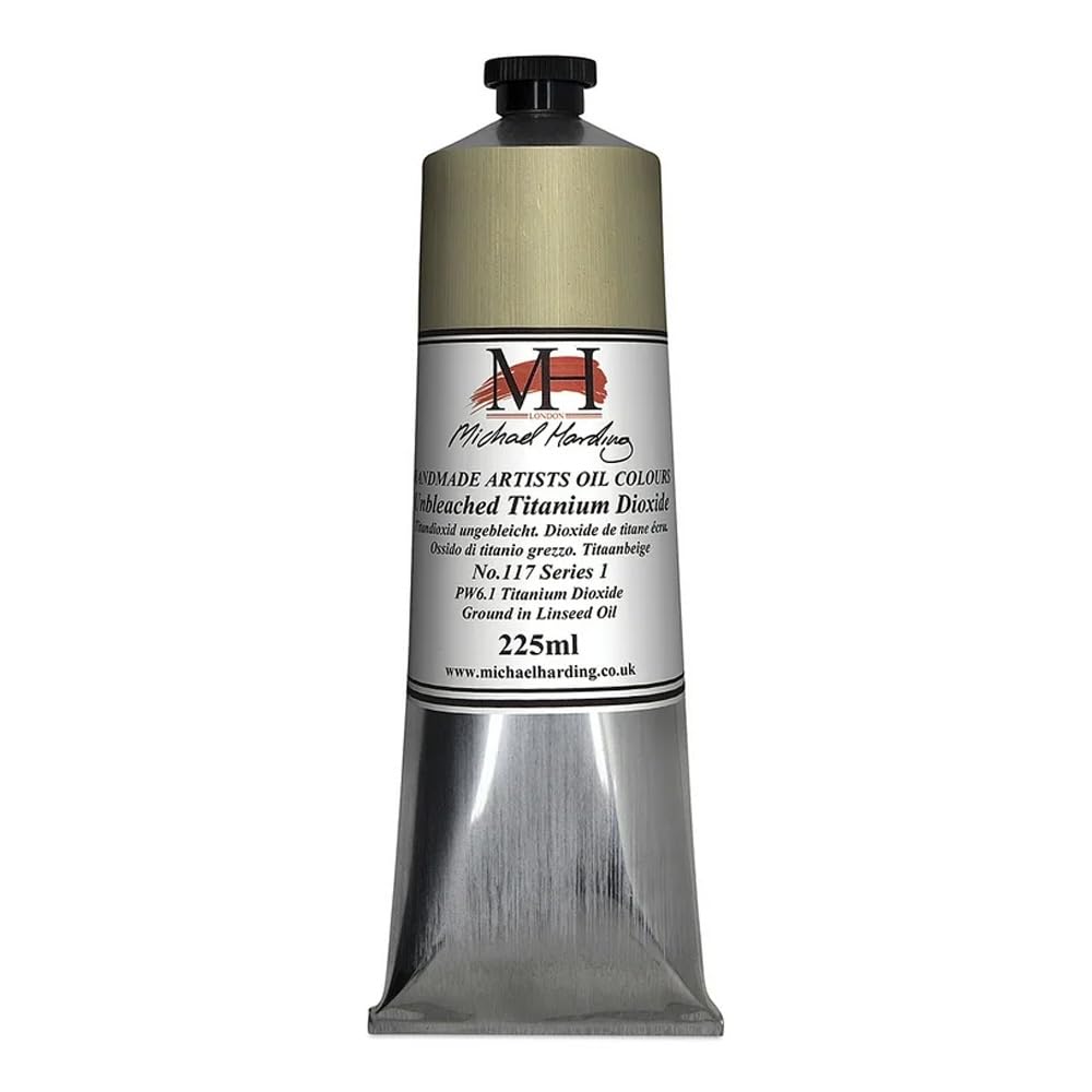 Michael Harding Artists' Oil Paint Unbleached Titanium 225ml For Underpainting