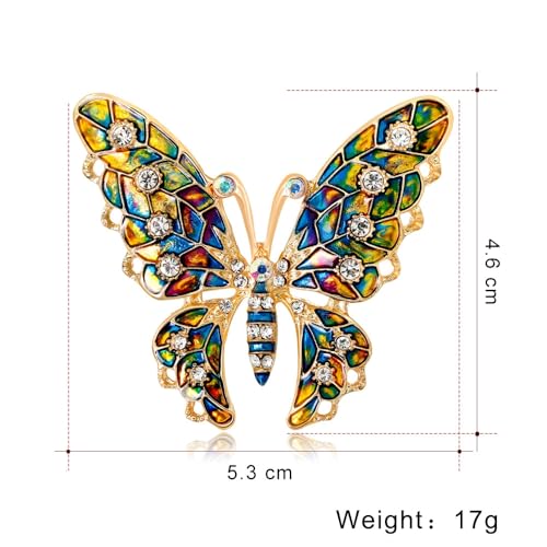 Image of Butterfly Brooch pins Women Enamel Insect Pin Lapel Pin Safety Pin