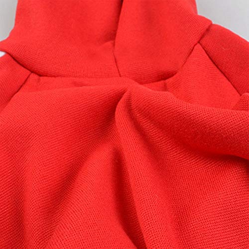 Izefia Hunde Kapuzenpulli Security Rdc Pet Bekleidung Hunde Shirt Wärmer Pullover Baumwoll Jackett Mantel Kleiner Hund Mittlerer Hund Rot L