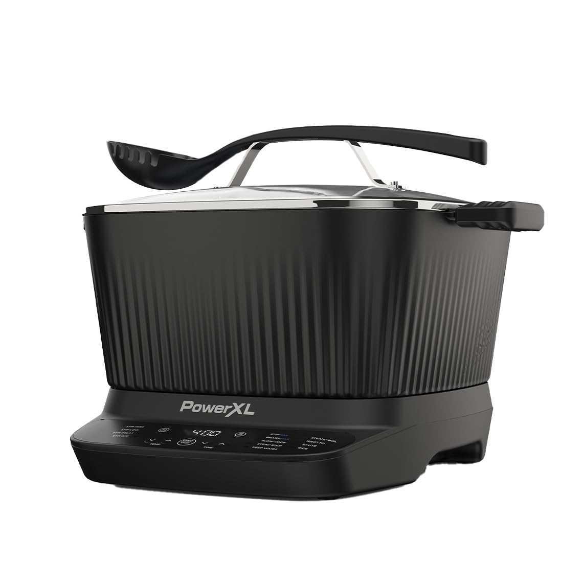 PowerXL StirMax – Innovativer Multikocher mit automatischem Rührsystem - 9 Programmen - Keramik-Antihaft-Beschichtung & umfangreichem Zubehör