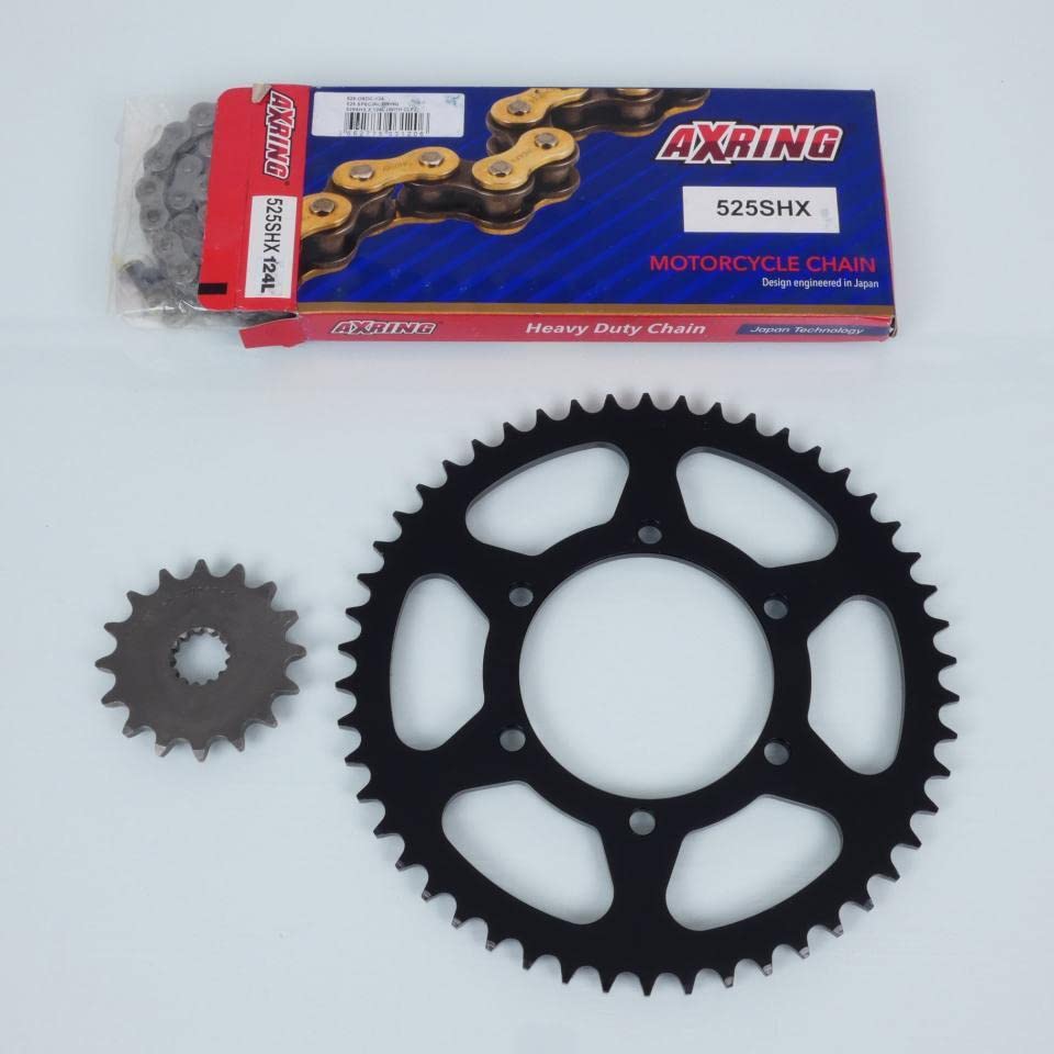 Kit chaîne Axring Triumph 800 Tiger Xrx moto trail route pignon couronne 525