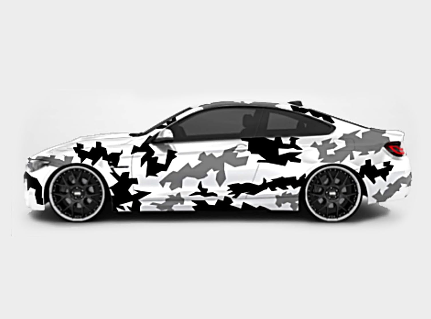 Adesivi mimetici per auto suv e fuoristrada kit grafico auto US ARMY mimetico Sticker decals tuning (VERDE E NERO)