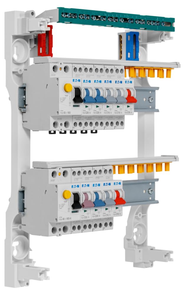 Eaton - Tableau 2 Rangées Pré-Équipé 1 Interdiff 63A + 1 Interdiff 40A