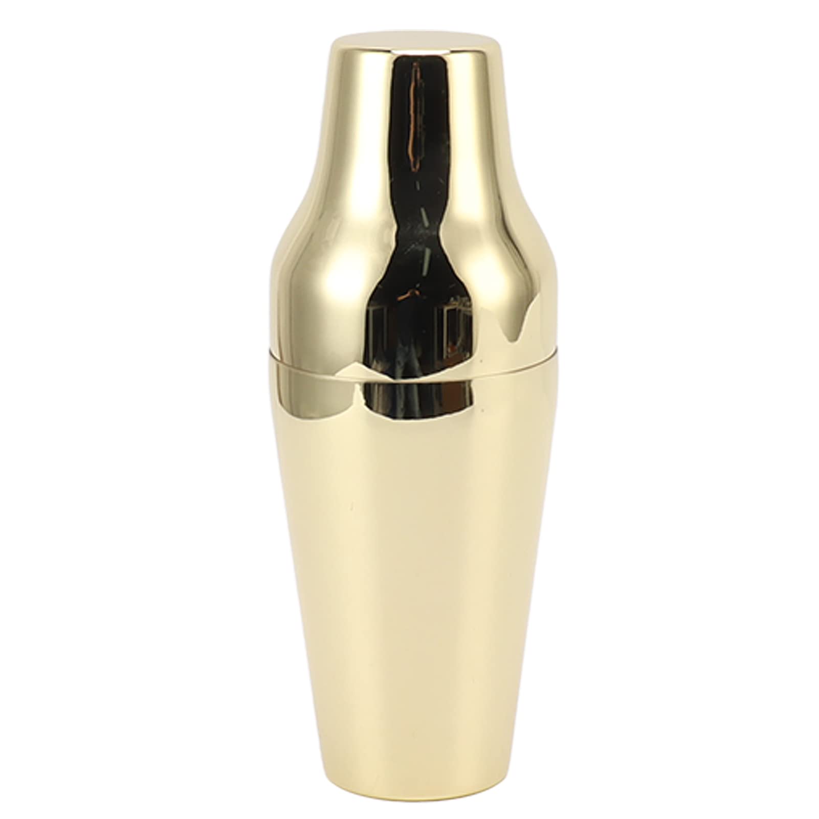 Shaker per cocktail in acciaio inossidabile stile francese Mixer per a 2 sezioni Strumento da bar professionale per feste di picnic in campeggio in casa Acciaio inossidabile 304 (Colore oro di lusso)