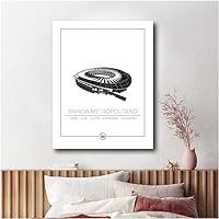 Poster Stadio San Siro Inter 40x50cm - Stampa Artistica Per Appassionati Calcio | Decorazione Muro Moderna - Foto 4