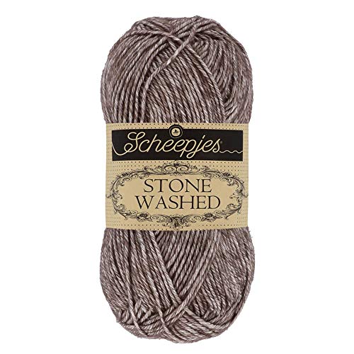 Image of Scheepjes Stone Washed Yarn 50 g Skein - 829 Obsidian, Cotton /Acrylic Blend