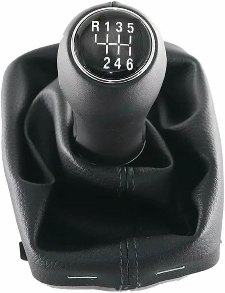Gznbb R123456 Type 4 Car Manual Gear Shift Knob Boot Cover Gaiter Lever Shifter Handle Stick, For Audi A3 S3 2001-2003