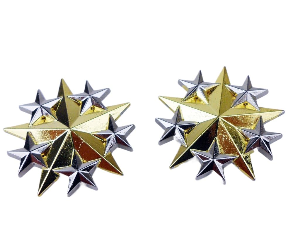 Reproduction PAIR OF US UNITED STATES SIX STAR GENERAL RANK METAL HAT PIN BADGE INSIGNIA