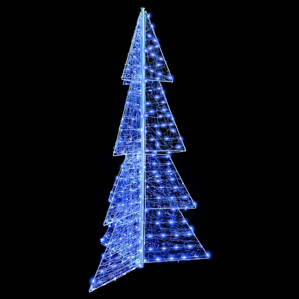 Choinka z 240 diodami LED, niebieska, 180 cm, akrylowa, nowoczesne drzewko dekoracyjne do dekoracji wewnątrz i na zewnątrz, ze złączem USB, trwały materiał, idealna na Boże Narodzenie, Adwent