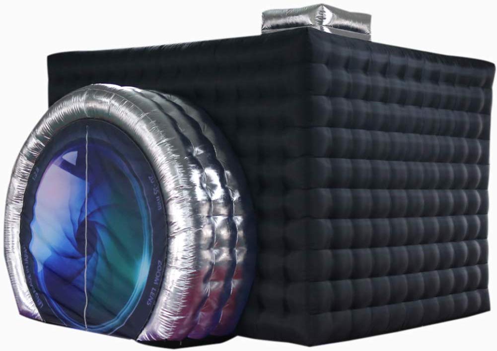 Recinzione gonfiabile per cabina fotografica con luci a LED e soffiatore d'aria per eventi e feste, perfetto per celebrazioni e raduni