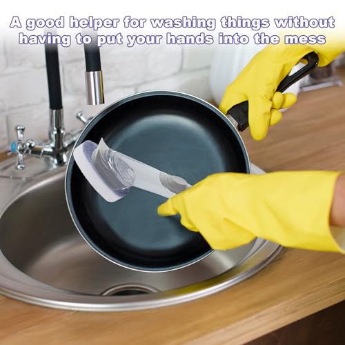 14pcs Dish Wand Sponge Refills for Scrub Daddy Dish Daddy, Non-Scratch Washing Up Wand Replacement Heads Durable Scrubber Pads for Kitchen Stovetop Grills Bathroom Cleaning (Sponge Heads Only) by BOXOB - Image 7
