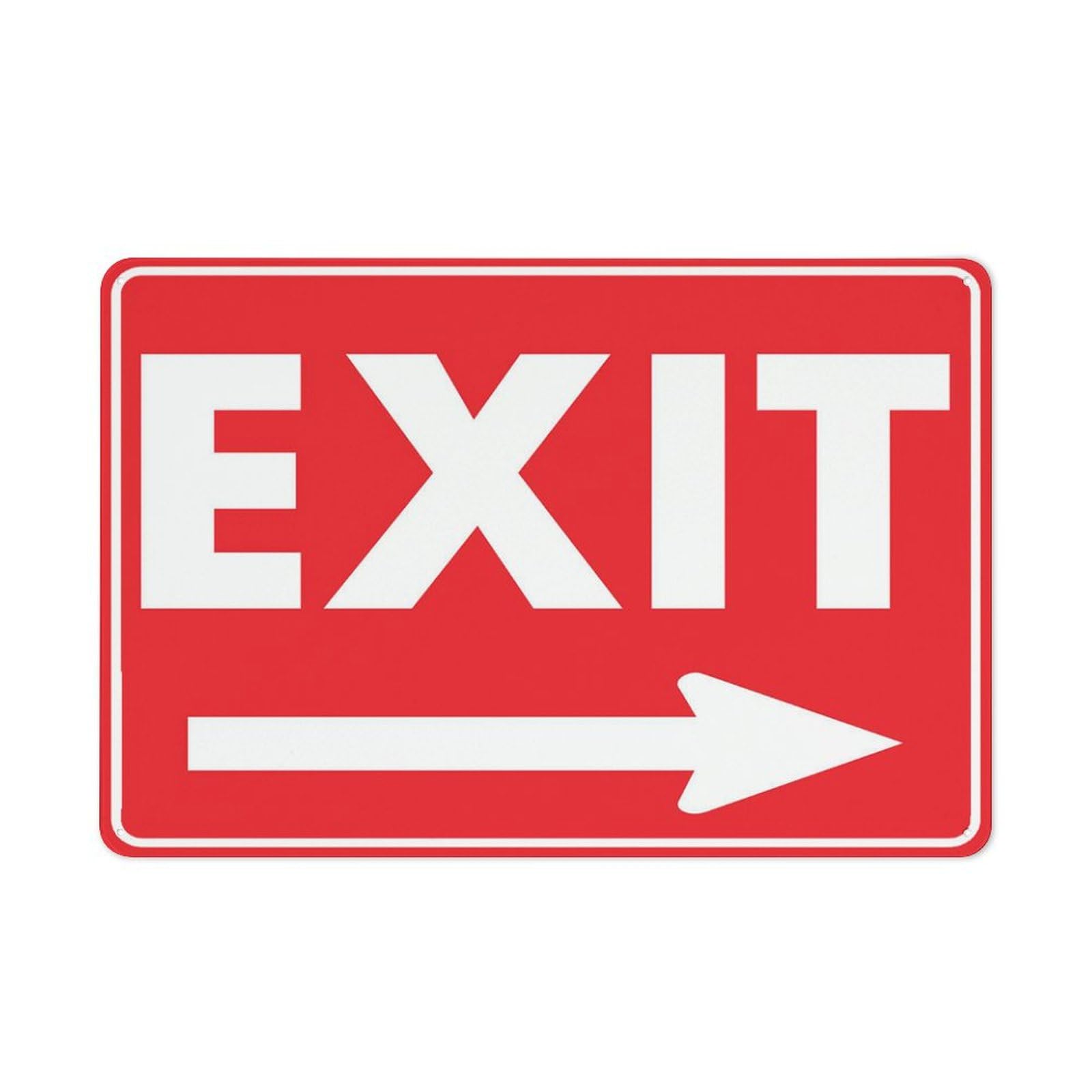 Exit (Red - Right Arrow) Sign, 8x12 Inch Premium Aluminum Yard Sign for House, Sun-Proof, Rust-Free