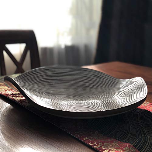 Huey House Orb Candle Holders & Tray Decor Set (16 inch Decorative Bowl & 2 Spheres), Coffee Table Decor or Centerpieces for Dining Room Table or Kitchen Counter, Gift Boxed, Light Brown & White - Image 7