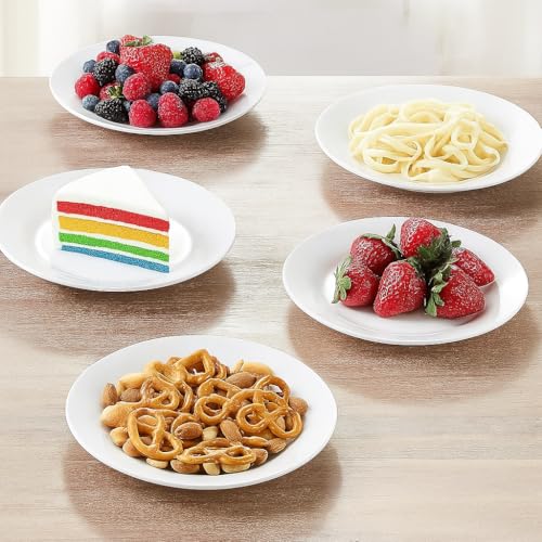 Best House | Round Dinner Plate | Opalware | White | 10"/25.5 cm | Set of 6 PCS | Microwave, Oven, and Dishwasher Safe, Serving Dinner Plates Dinnerware Set - Image 3