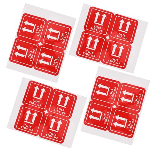 OUNONA 16 Pack Warning Stickers Shipping Packing Fragile Caution Anti-falling Waterproof Pvc Labels