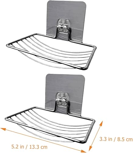 Miniatura 8 de Cabilock Soporte de jabón de barra de metal, soporte de tira de jabonera de baño, soporte de esponja de baño, barra de pared, jabonera, soporte de