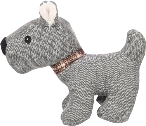 Flamingo Hundespielzeug „Britta Hund Grau“ – Ideal für Labrador, Beagle, Französische Bulldogge und Jack Russell, robust und interaktiv