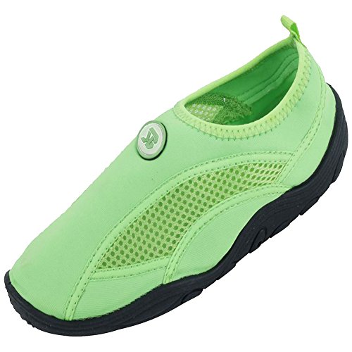 S2909 Women's 5 Colors Water Shoes Aqua Socks Slip on Athletic Pool Beach Surf Yoga Dance Exercise (6 B(M) US, Green)