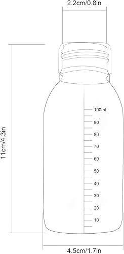 Miniatura 3 de TrendBox - Mini almacenamiento de PET vacío transparente 3.4 fl oz3.53 oz100 cc botellas de plástico duro duradero tapa tapa tapa redonda relleno