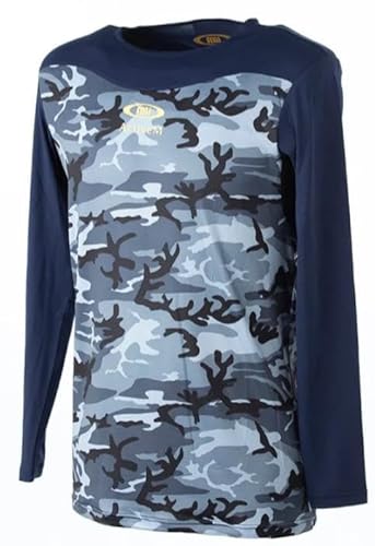 野球 ActiveM アクティブーム アンダーシャツ 長袖 番号プリントサービス 軽量 速乾 通気性 ストレッチ性 コンフォートインナー 着心地 (XL, ネイビー)