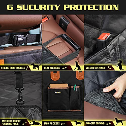 Knodel Dog Car Seat Cover for Back Seat, Waterproof Dog Seat Cover with Big Mesh Window, Non-Slip Dog Car Seat Cover… - Image 6