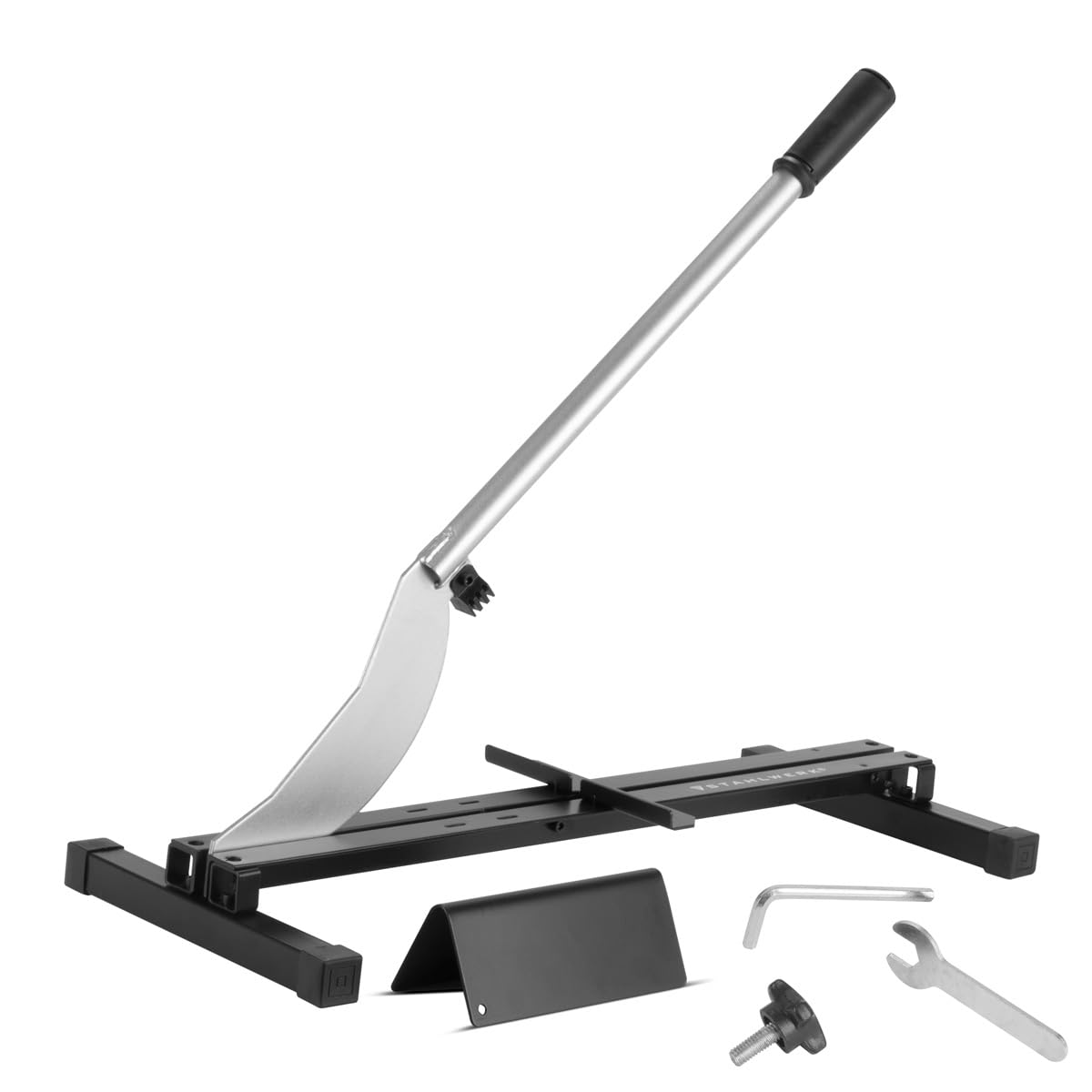 STAHLWERK Tagliatrice per laminato | Tagliatrice per vinile | Tagliatrice per laminato con larghezza di taglio 210 mm | Spessore massimo di taglio 12 mm | Ideale per la posa di pavimenti in laminato