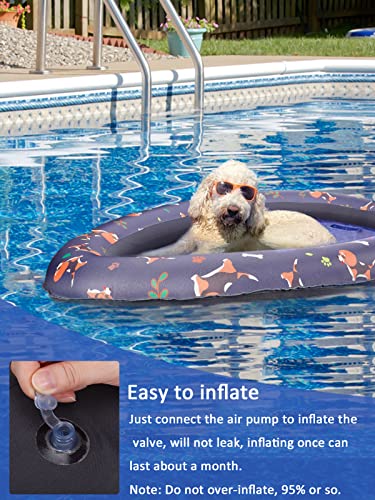 Dog Float For Pool, Inflatable Pool Floats For Small Dog Puppies Up To 45Lb, Scratch Resistant And Durable, Easy Set Up For Lake River Pool #TOP2