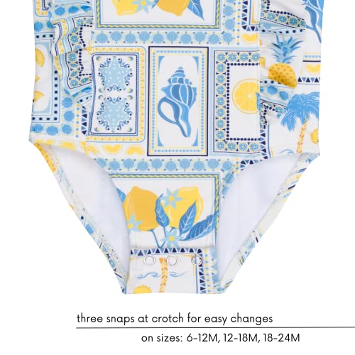 Image of SwimZip Girls' Ruffle One-Piece Swimsuit with UPF 50+ Sun Protection