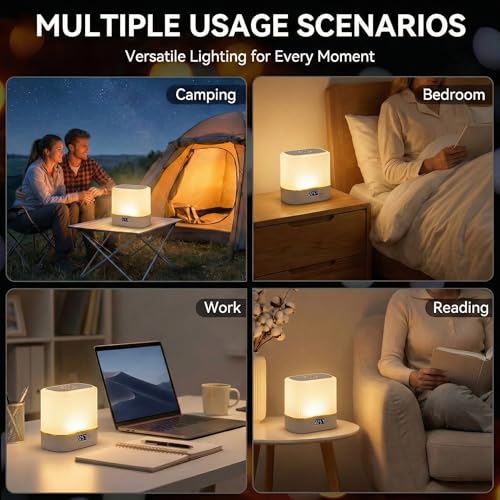 Lámpara de mesa de noche LED portátil con control remoto miniatura 7