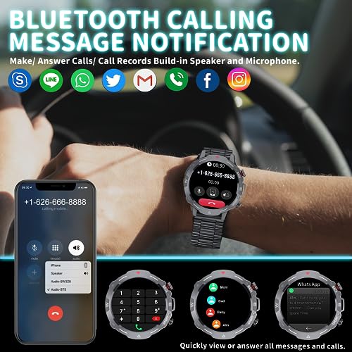 RollsTimi SmartWatch Uomo,Chiamate e Assistente