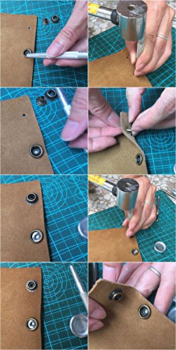 15 completare set argento 15 mm bottoni a