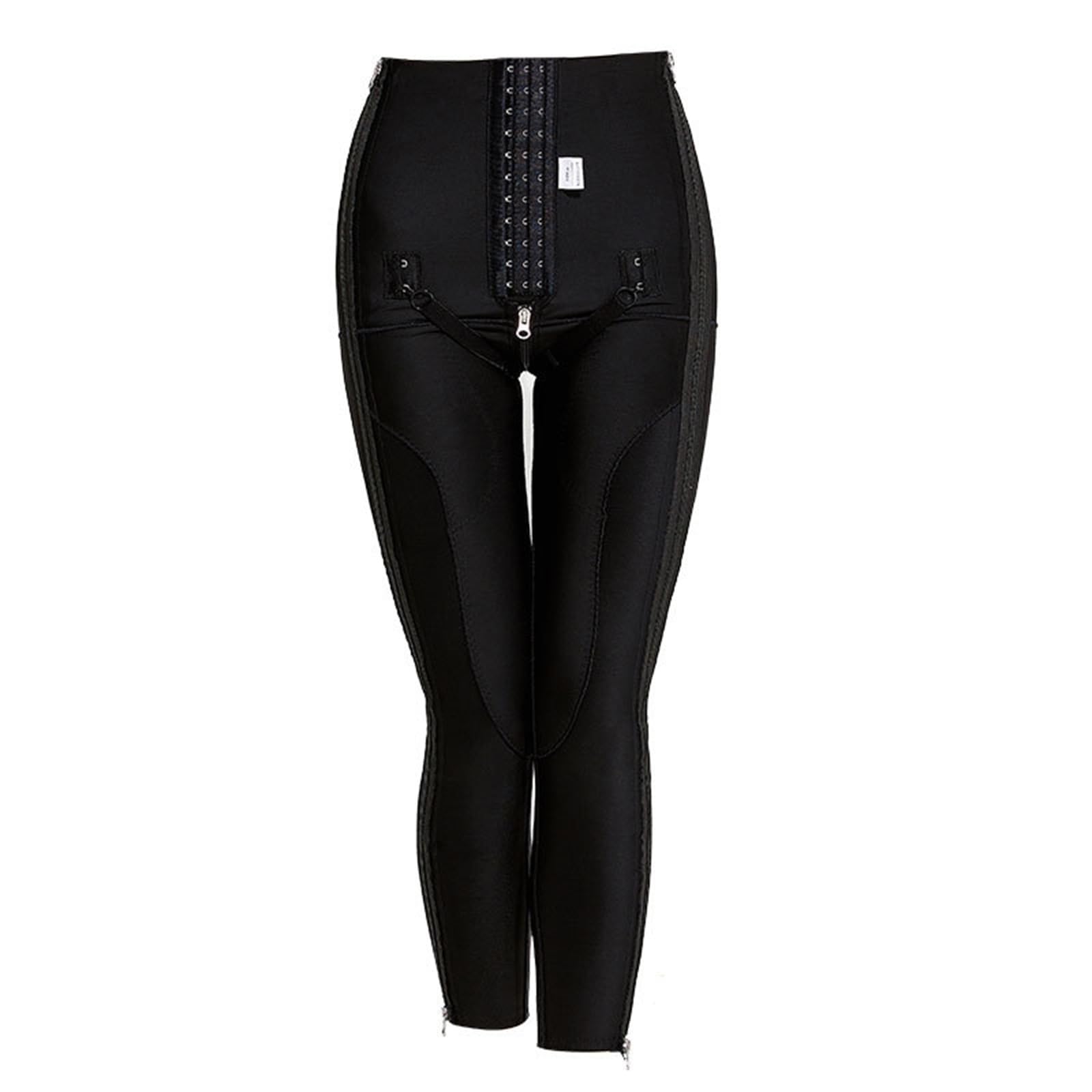 Shapewear-Leggings Für Frauen Nach Einer Fettabsaugung, Hoch Taillierte Kompressionshose Mit Po-Lifting-Effekt, Reißverschluss Und Offenem Schritt