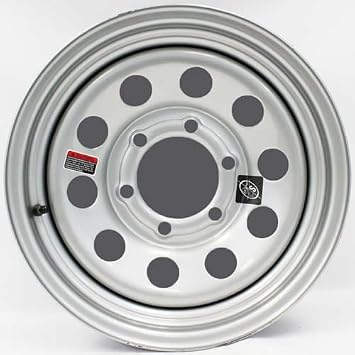 Southwest Wheel 15" x 6" Silver Modular Trailer Wheel 6-5.5" Bolt Circle