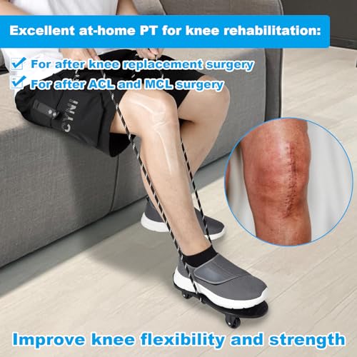 iGuerburn Knee Replacement Recovery Aids, Must Haves After Knee Surgery Recovery Equipment, Knee Rehabilitation Knee Glider for Knee Replacement ACL PCL Knee Surgery Gifts Improving Knee Mobility - Image 3