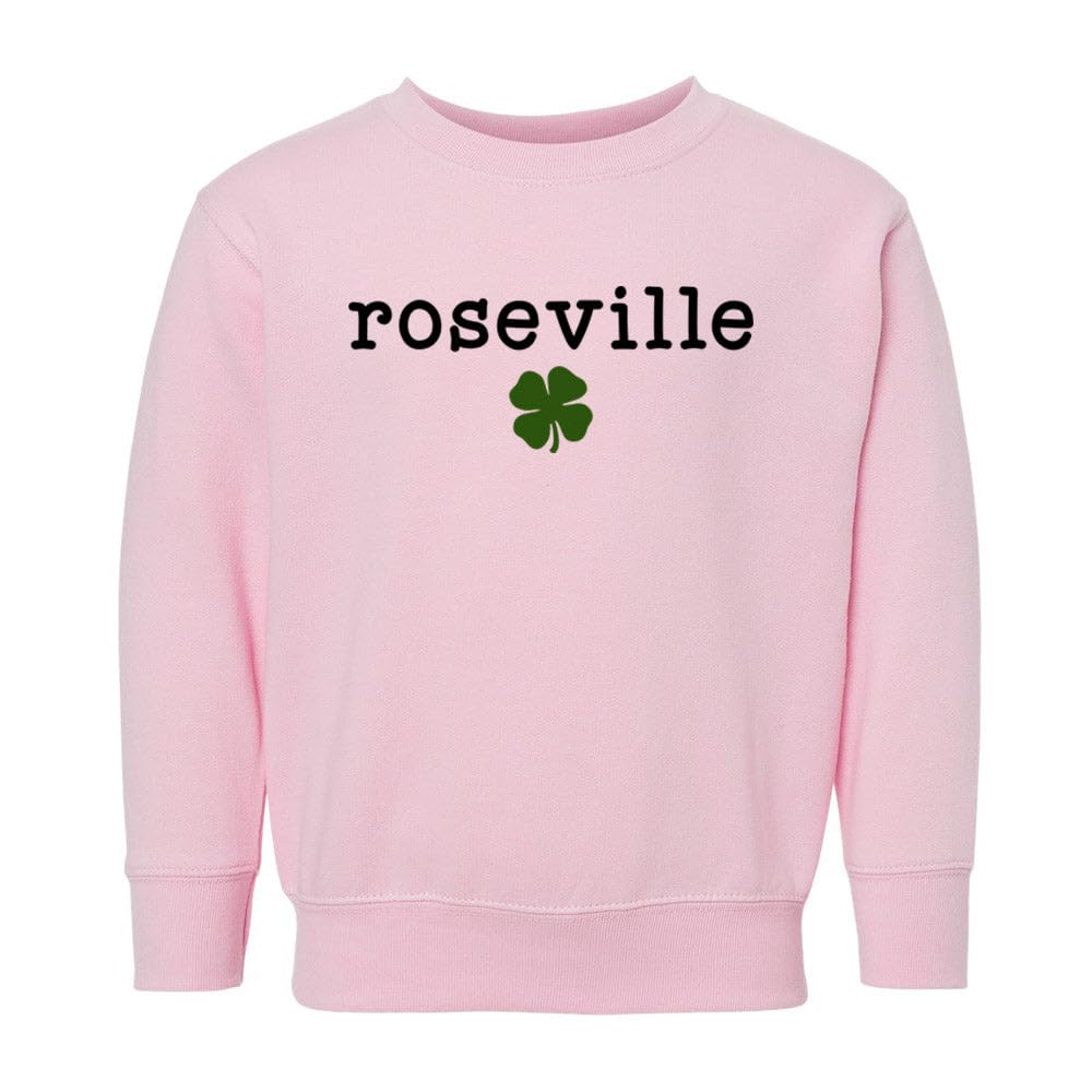 Roseville Shamrock Kids Sweatshirt Toddler 5T Pink