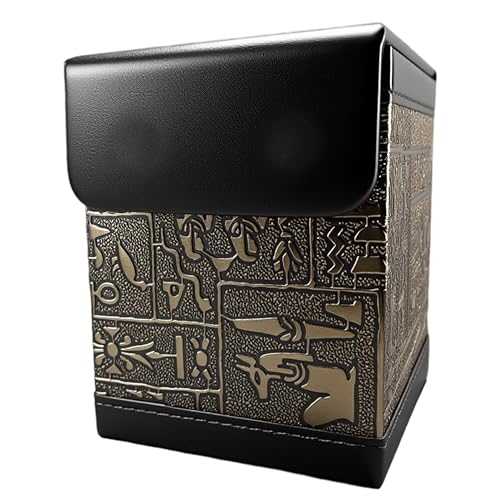 Cylvenor ancient egyptian embossed deck box for yugioh and mtg cards - ultimate guard style with...