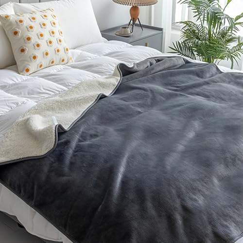 Rainmae 80x90 Waterproof Love Blankets for Couples Queen Size Splash Blanket Water Proof Bed Cover Squirt Blanket Stain-Resistant Absorbent Washable Grey Mattress Protector for Adults