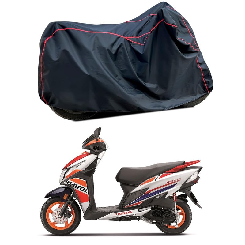 Image of Waterproof Scooter Cover Compatible with Honda Dio 125 Fabric UV Protection (Black)