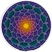 Central Sun – Spiritual Window Sticker / Decal - Circular 4.5” Translucent