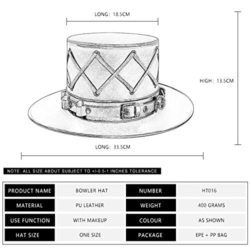 CVBGH Halloween punk plague, dokter, uniseks, magische hoed voor heren, feestaccessoires, accessoires - Image 7